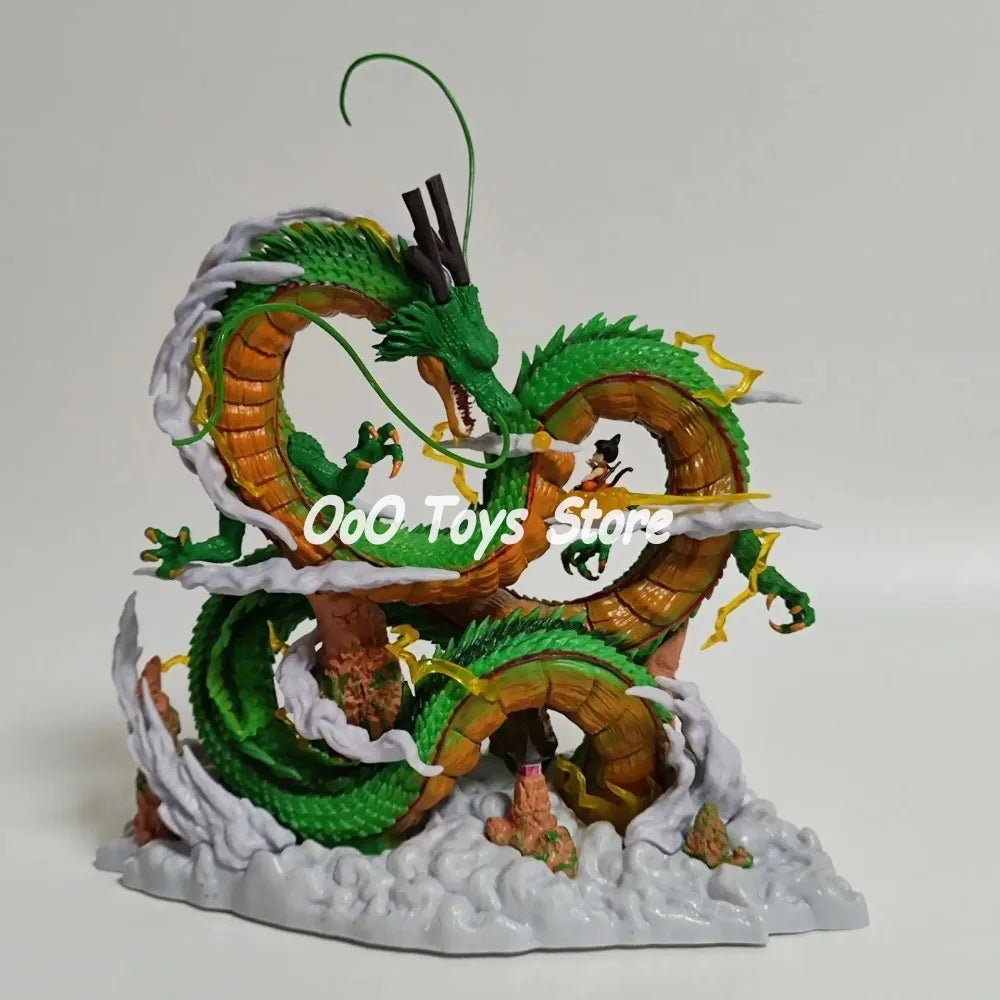 23cm/9.05in Anime Dragon Ball Z Shenron Figure Goku And Shenron Action Figurine Model Pvc Statue Doll Collection Toy Gifts