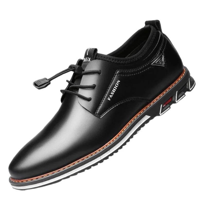 Men Dress Shoe Cowhide Leather Shoes Men's Comfortable Low-top British Casual Shoe Platform Shoes Man Formal Shoes 2024