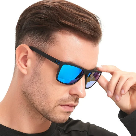 2PCS Fashion Vintage Check Pattern Sunglasses For Men Women Fishing Driving Fashion Square Brand Design Sun Glasses UV400 Eyewea