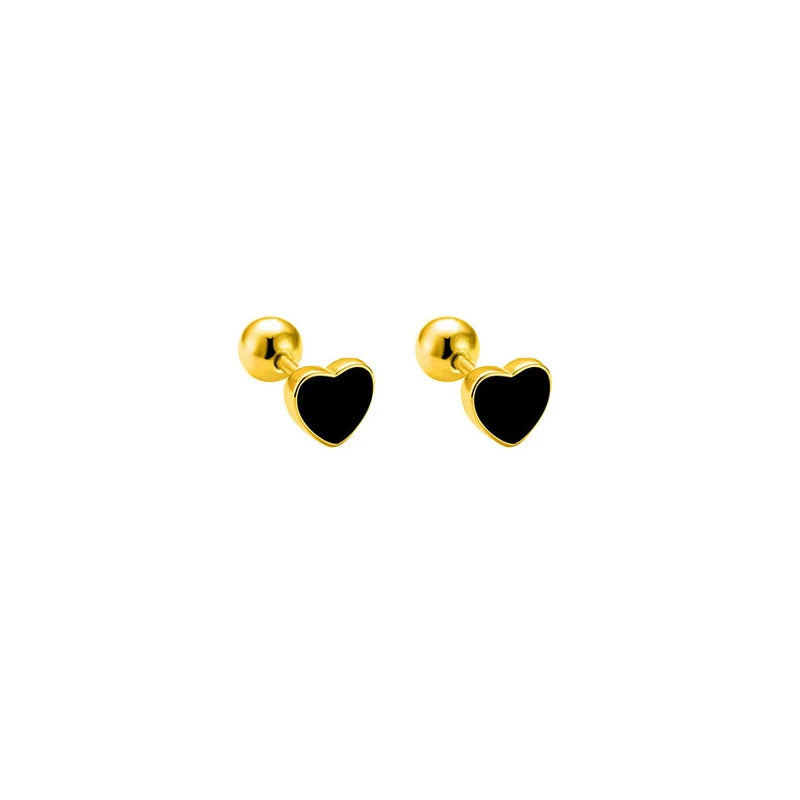 WANTME 925 Sterling Silver Fashion Simple Golden Flower Beads Small Stud Earrings for Women Teen Piercing Jewelry Accessories