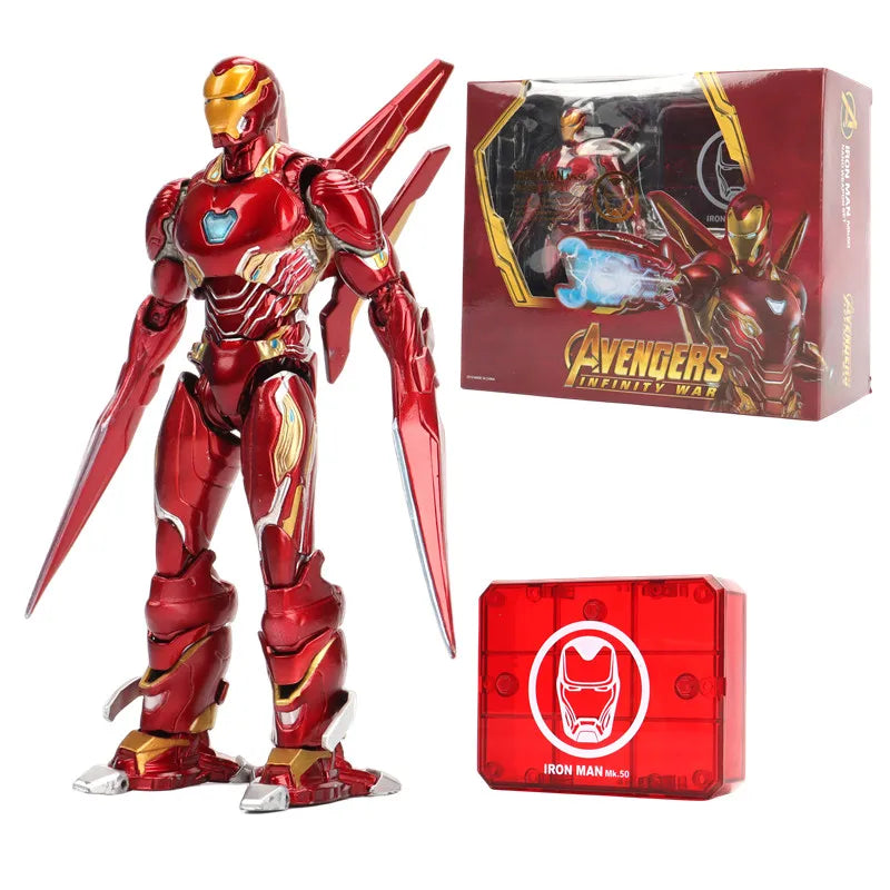 Iron Man MK85 MK50 MK20 MK5 MK7 Action Figure Model Collectible Toys birthday Gift for Children