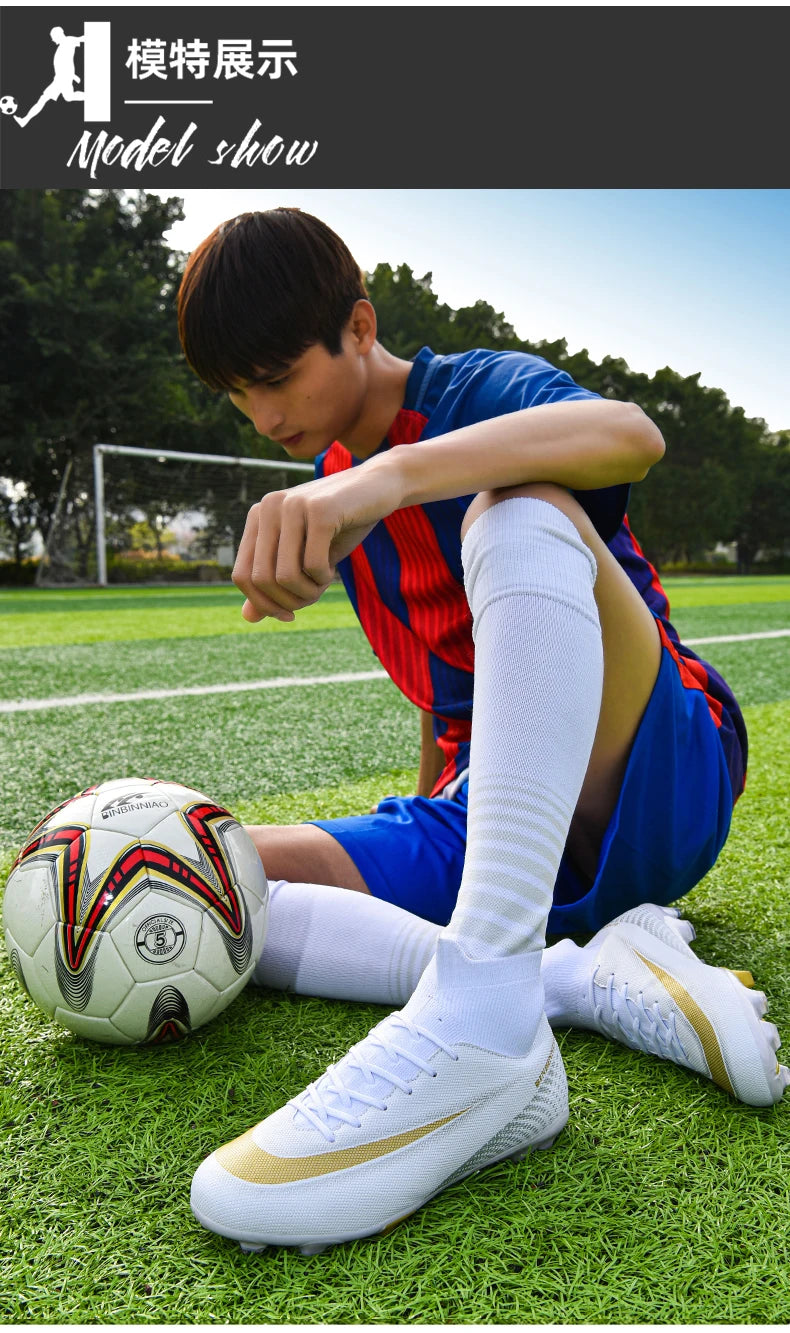 Football Boots Breathable Outdoor Lightweight Non-slip Training Soccer Shoes