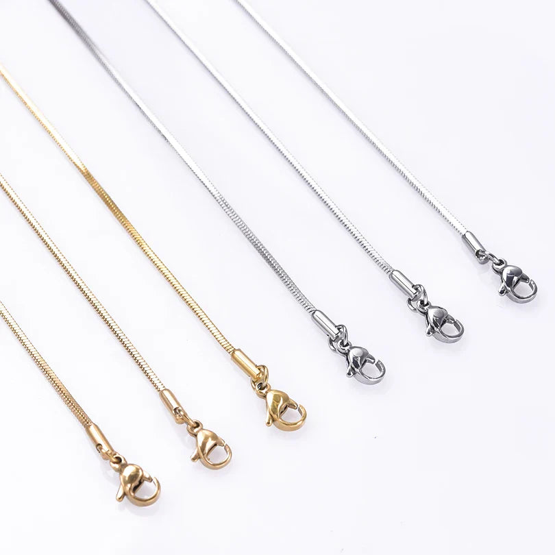 Wholesale 45/50/60/70cm Snake Long Chain Necklace Stainless Steel Necklaces For Women Men Jewelry Neck Chokers Catenina Collana