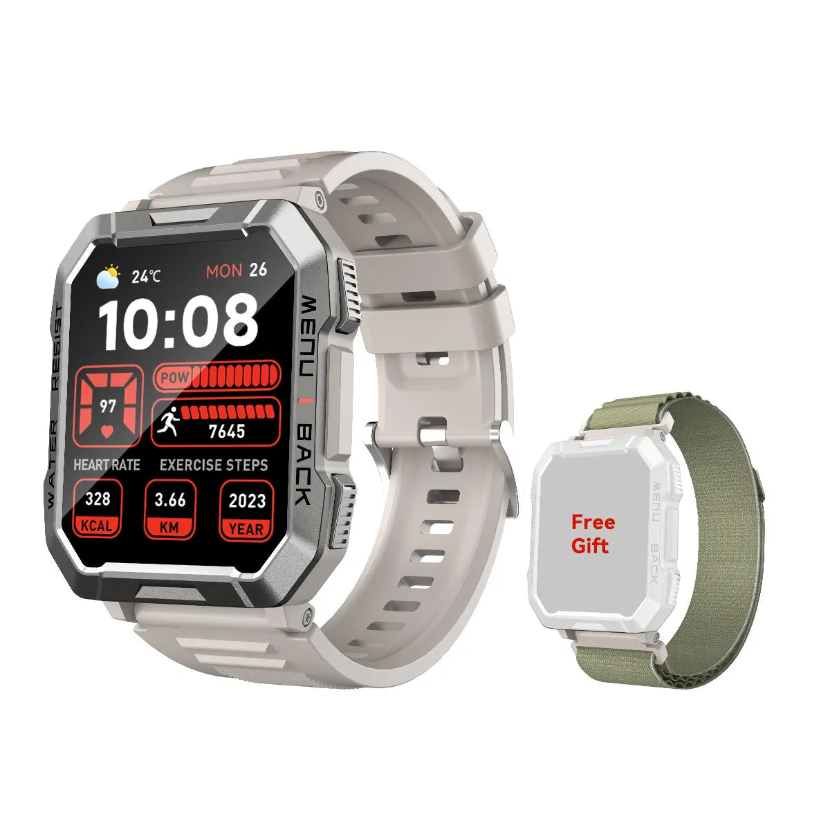Blackview W60 Smartwatch 2.01'' HD Display TFT Rugged Smart Watch for Outdoor With Emergency Lighting Bluetooth Calling