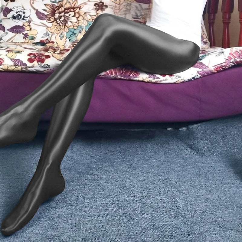 Leggings Glossy Silky Sexy Tight High Waist Pantyhose Sports Pants