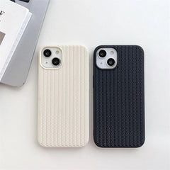 Solid Color Woven Braid Pattern Phone Case For iPhone 16 Pro Max 15 14 Plus 13 12 11 Soft Protective Shockproof Cover