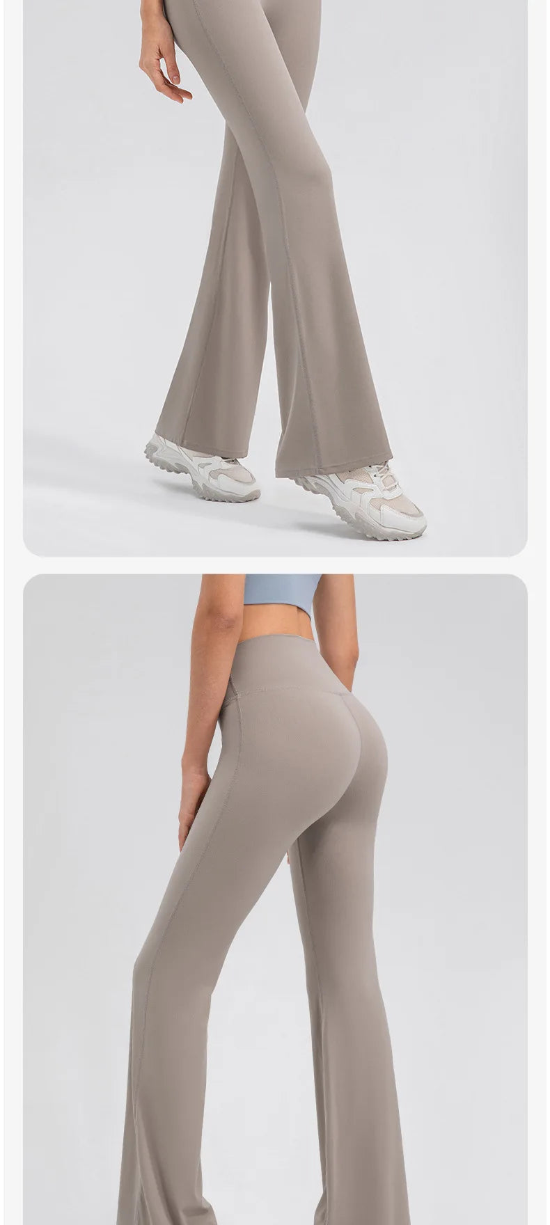 Sports Flared Leggings Womens Yoga Pants Gym Fitness Tights