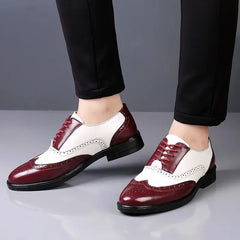Classic Men Dress Shoes Lace Up Shoes for Men Plus Size Point Toe Business
