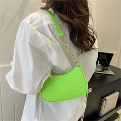 Brand Women Retro Underarm Bag Felt Solid Color Shoulder Bag Casual Purse