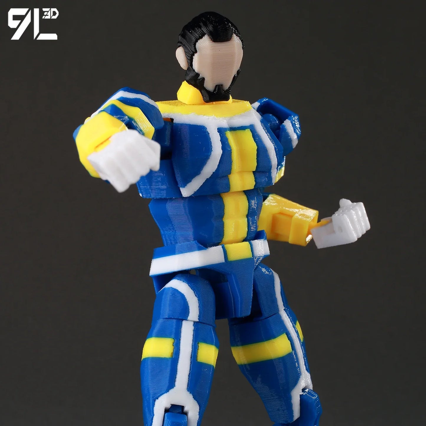 9L3D Lucky13 Invincible IMMORTAL Action Figure Dummy13 BlueYellow Suit T13 Multi-Jointed 3D Printed Collectible Toys Titan13