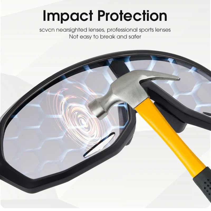 SCVCN Photochromic Cycling Sunglasses Cycling Glasses UV400 Bicycle Eyewear Sports MTB Outdoor Bike Goggles Sunglasses Eyepieces