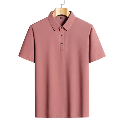 M-9XL Summer Polo Shirt Men New Breathable Mesh Ice Silk Quick-drying Short-sleeved T-shirt Elastic Sports Tops Men Clothing
