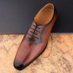 Luxury Mens Oxford Genuine Leather Shoes Business Office Men