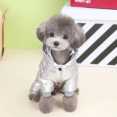 Padded Winter Puppy Onesie Waterproof Boy Dog Clothes for Small Dogs Warm Shih