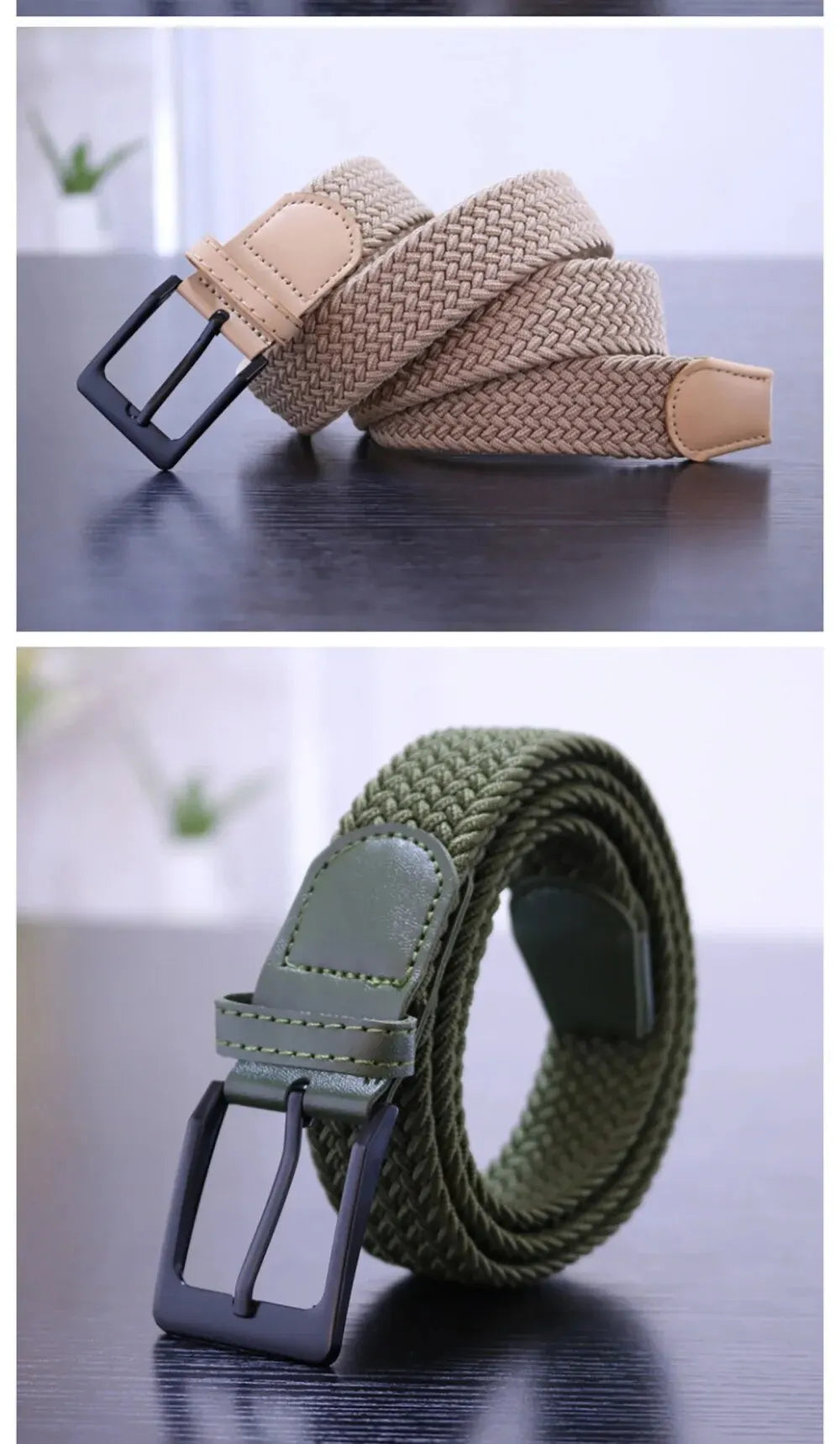 Men's Belt Fashion Casual Woven Elastic Belt Outdoor Sports Lady Tactical Belt Strap Climbing Belt With Pants Jeans Neutral Belt