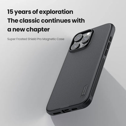 For iPhone 16 Pro Max / 16 Pro Case Nillkin Frosted Pro Magnetic Adapt Magsafe Matte full 360 soft frame Back Cover