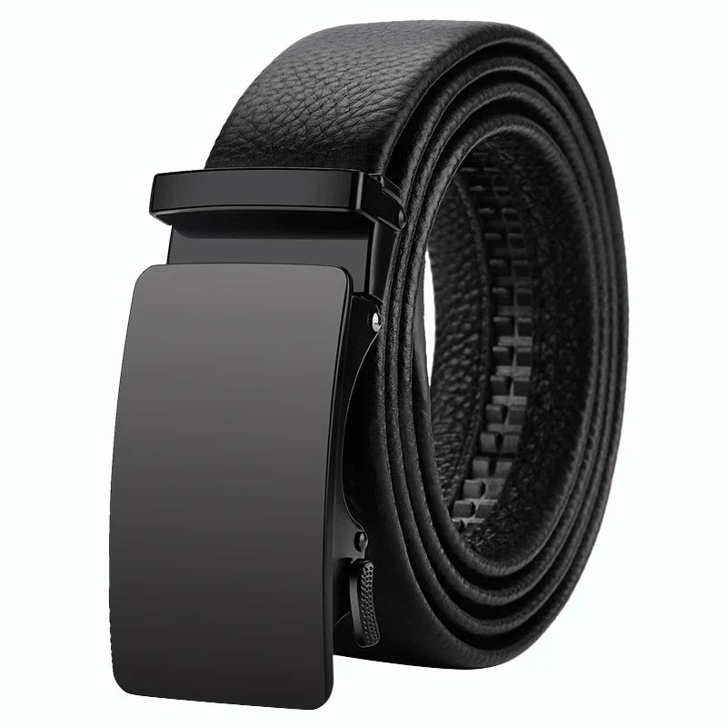 Genuine Cow Leather Automatic Belt For Men Formal Automatic Buckle Belt Genuine Leather Mens business Strap