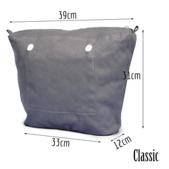 Zipper Pocket for Classic Obag Insert with Inner Waterproof Coating for O Bag