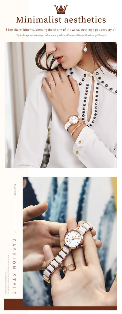 OLEVS Women's Wristwatch Luxury Brand Watch for Women Elegant Bracelet Waterproof Fashion Quartz Ladies Watches Reloj Para Mujer