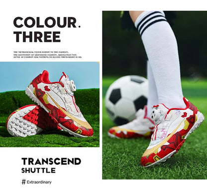 Football Boots Society Futsal TF Pink Soccer Tennis Shoes Sports