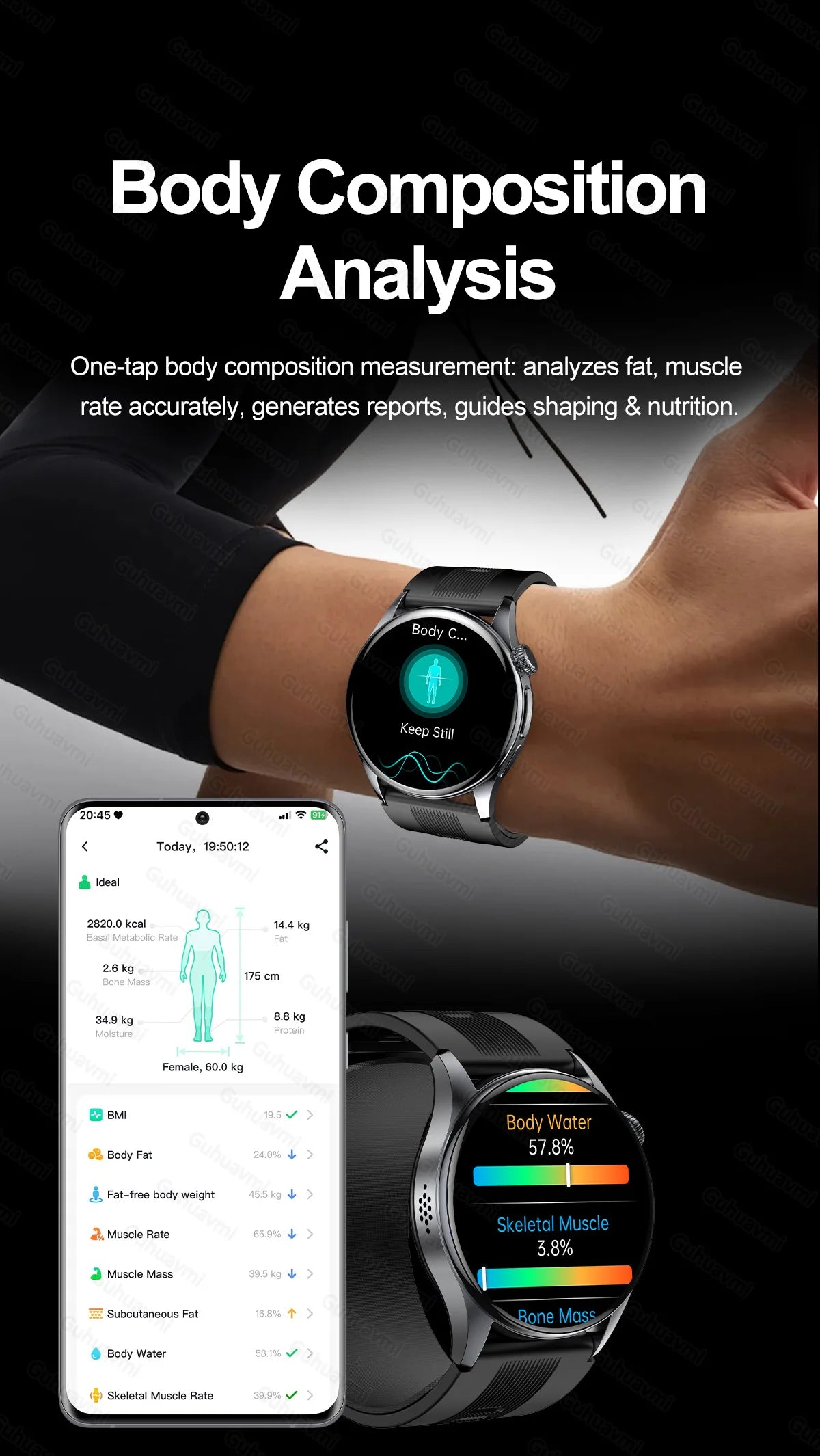 Smartwatch  AMOLED Screen Call ECG Sport Watchs