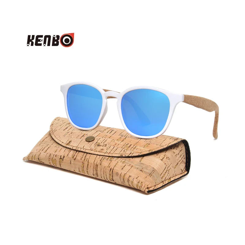 Kenbo Square Polarized Wooden Sunglasses For Men Women Fashion Wood Sun Glasses Design UV400 Bamboo Grain Eyewear With Gold Case