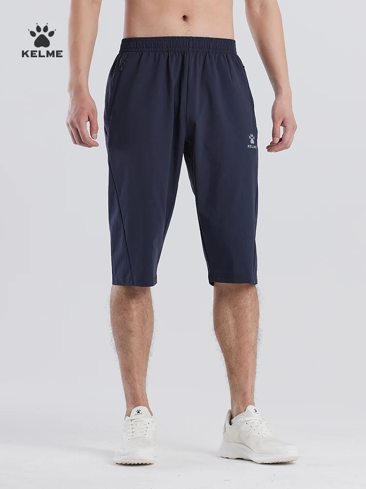 Kelme Sports Capris Men's Summer Breathable Fitness Shorts Football Training Ice Silk Running Shorts