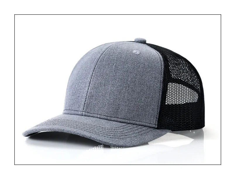 Custom embroidered logo hat Men's and women's mesh cap cotton baseball cap design DIY picture printing logo hat Summer sun hat