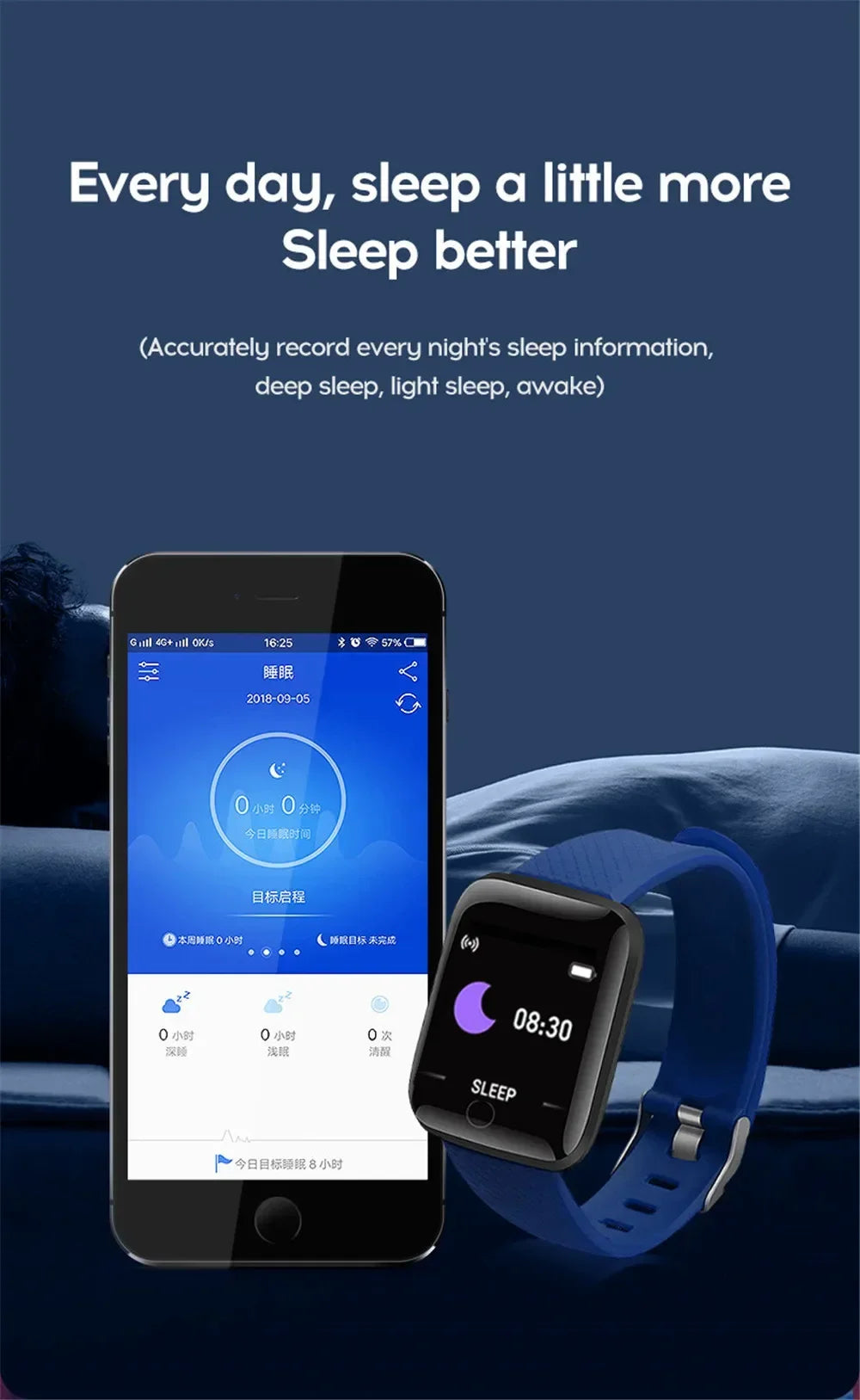 116plus Smart Watch Men Women Bluetooth Connected Phone Music Fitness Multifunctional Sports Bracelet Sleep Monitor Smartwatchs