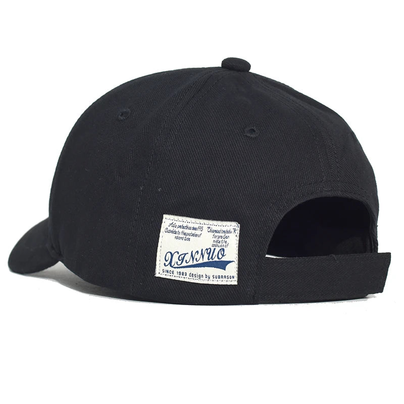 Short Brim Cotton Baseball Cap Men Women Casual Vintage Dad Hat Adjustable