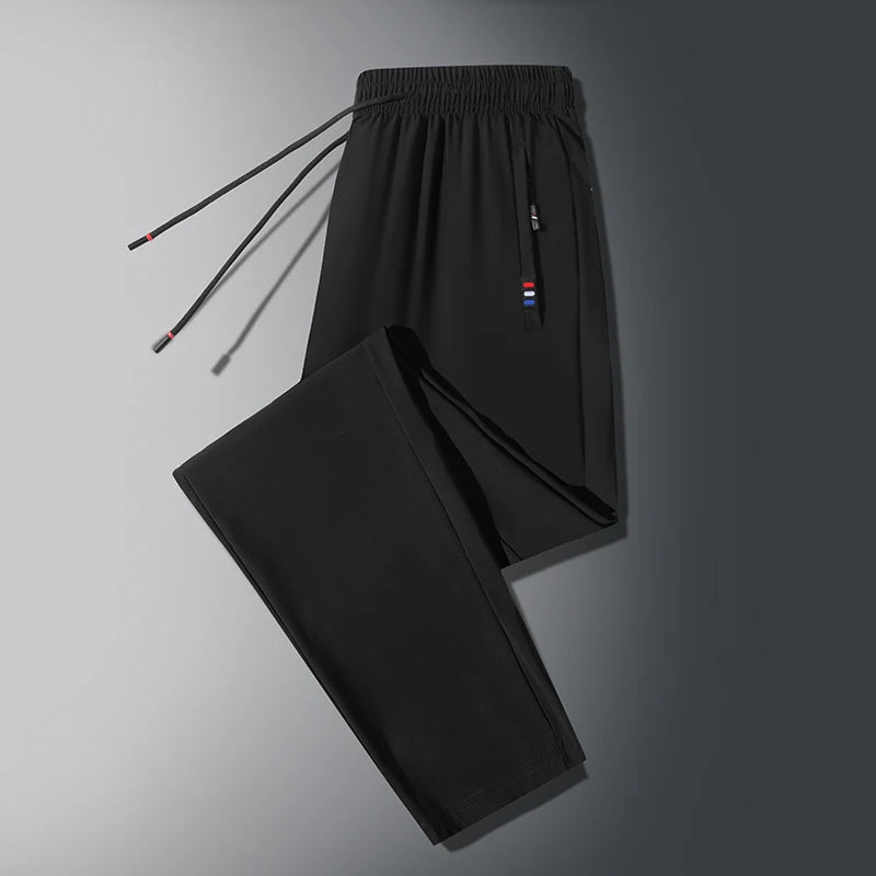 Men's Casual Elastic Sports Pants Thin Breathable Large Size Outdoor