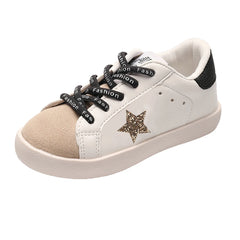 Kids Shoes Girls Boys Shoes Glitter Star Boys Girls Sneakers PU Leather