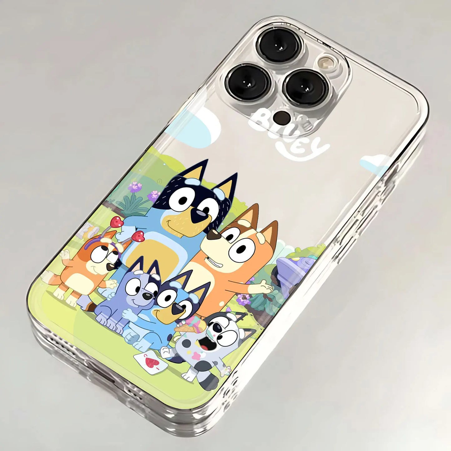 Cartoon B-Blueys Phone Case For iPhone 16 15 14 13 12 11 Mini Pro Max X XR XSMax 7 8 Plus SE20 Transparent Cover