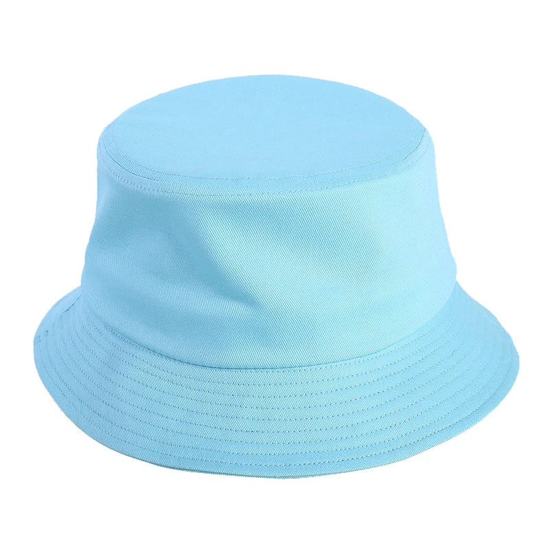 Custom LOGO Design Bucket Hat Women Men Embroidered Print Logo Summer Casual Fishermen Cap Brim Kpop Panama Bob Bucket Gorros