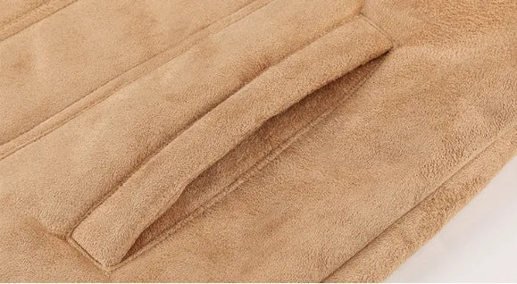 Autumn Winter Coat Men Jacket Vintage Solid Turn-Down Collar Outdoor Training
