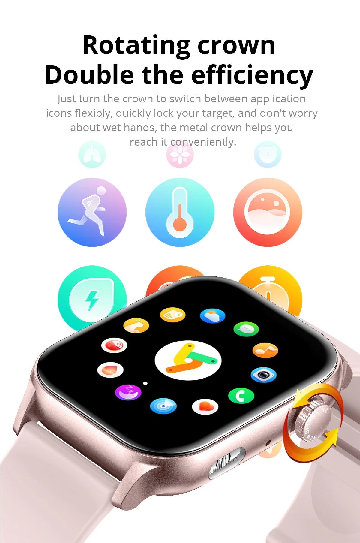 2024 COLMI P78 1.95'' HD AMOLED Smartwatch Flashlight Voice Calling 100+ Sports Modes Health Monitoring Smart Watch Men Women