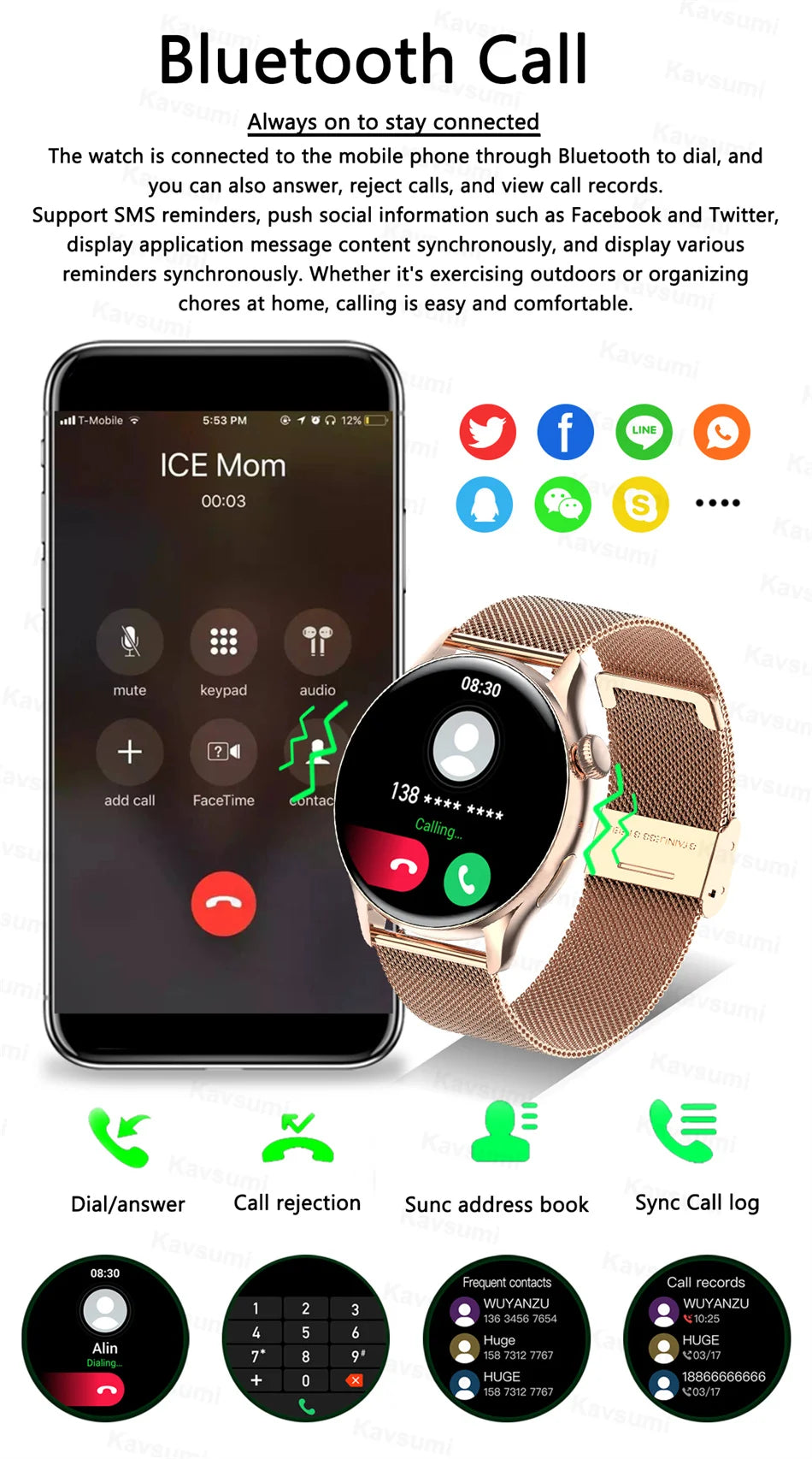 2026New Smart Watch Women Custom Dial NFC GPS trajectory clock Heart Rate bloodpressure BT Call Smartwatch For Android iOS mini