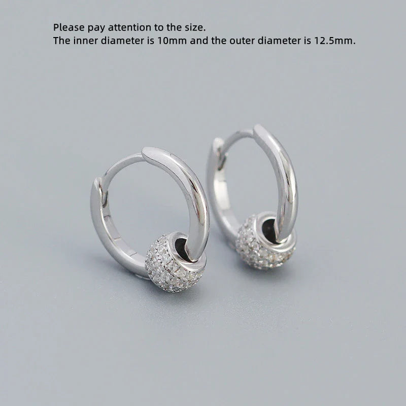 925 Sterling Silver Earring Zircon Sun Flower Ear Ring Geometric Style Water Drop Ear Bone Cute Temperament Woman Girl Ear Jewel