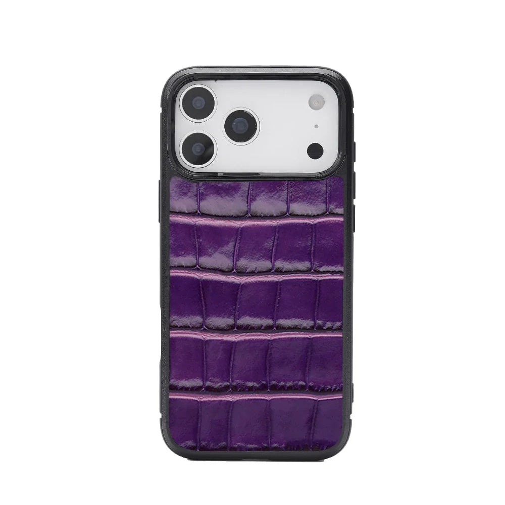 Custom Name Personalized Crocodile Pattern Italian Leather Phone Cover for Iphone 16 13 14 15 17 Pro Max Case Gift Friend