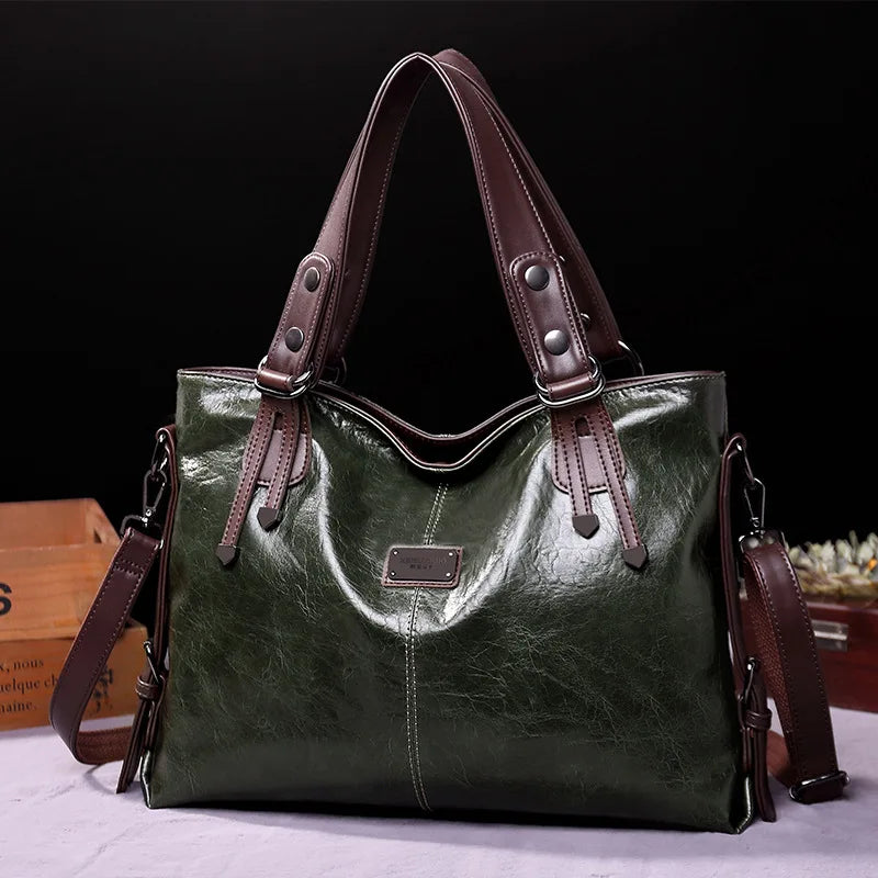Fashion Large Capacity Commuter Ladies Tote Bag Retro Casual Girls Single Shoulder
