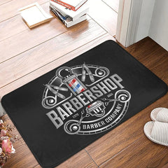 Barber Shop Sign Entrance Doormat Decor Non-Slip Welcome Mats for Home Kitchen