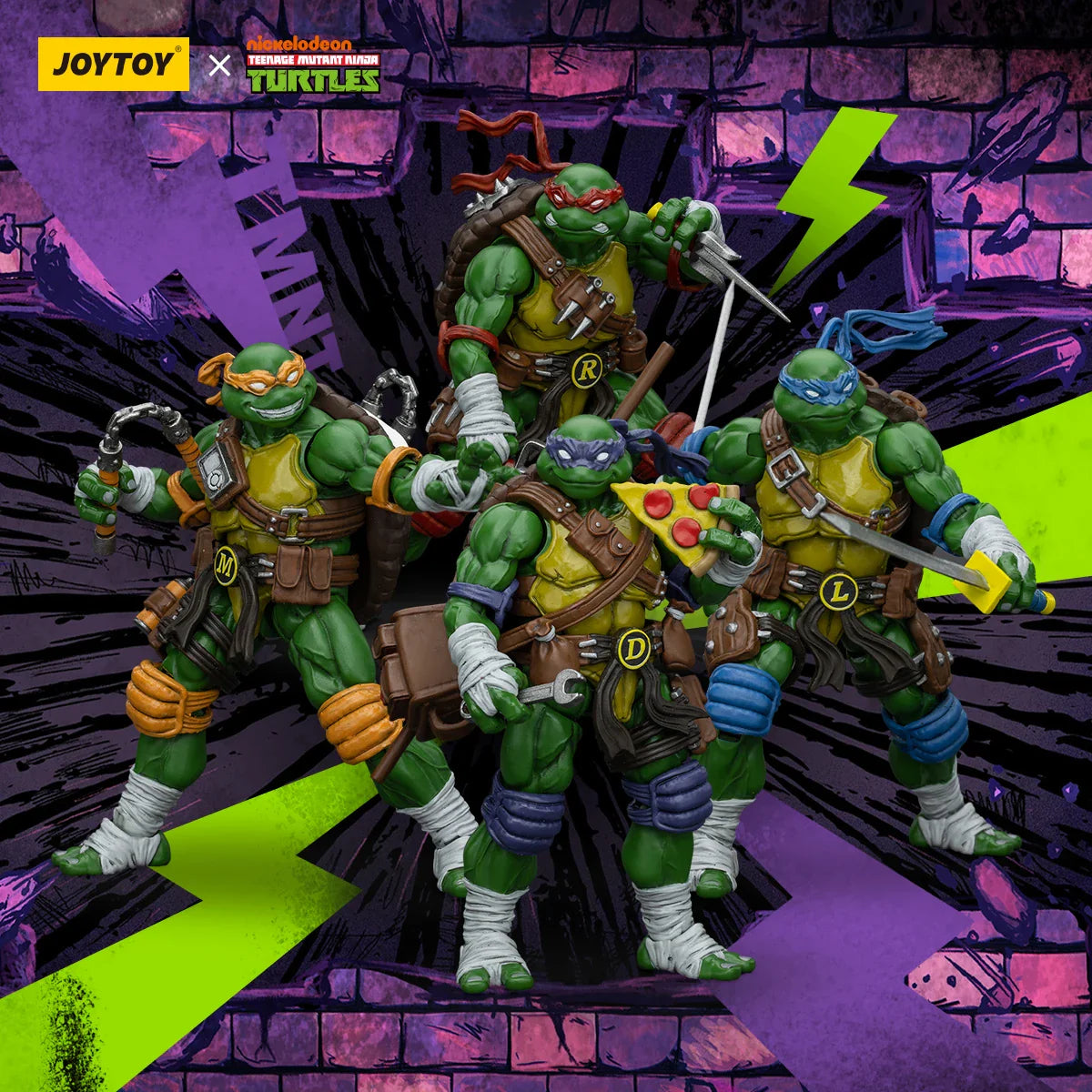 [Available in Asia]JOYTOY 1/18 Action Figure TMNT Ninja Turtles Michelangelo Donatello Leonardo Raphael Anime figures Toys Model