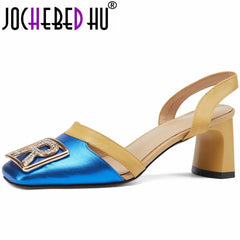 Designer Luxury Brand Women's Sandals Genuine Leather