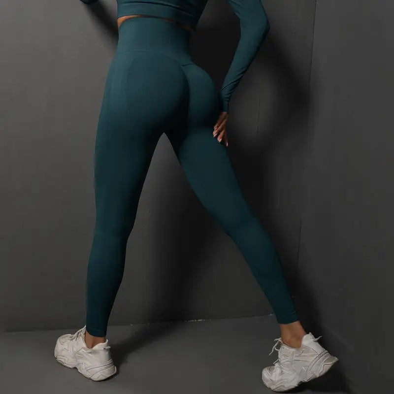 Women Seamless Yoga Pants Fitness Sports Running Sportswear Stretchy Lifting Tights