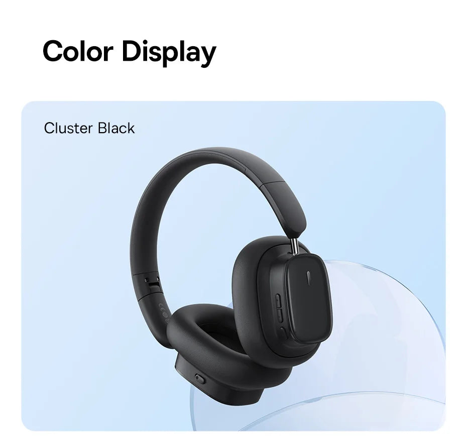 Baseus Bowie H1i Wireless Headphones Bluetooth 5.3 Active Noise Cancellation Headsets Overhead Hi-res Spatial Audio Headphone