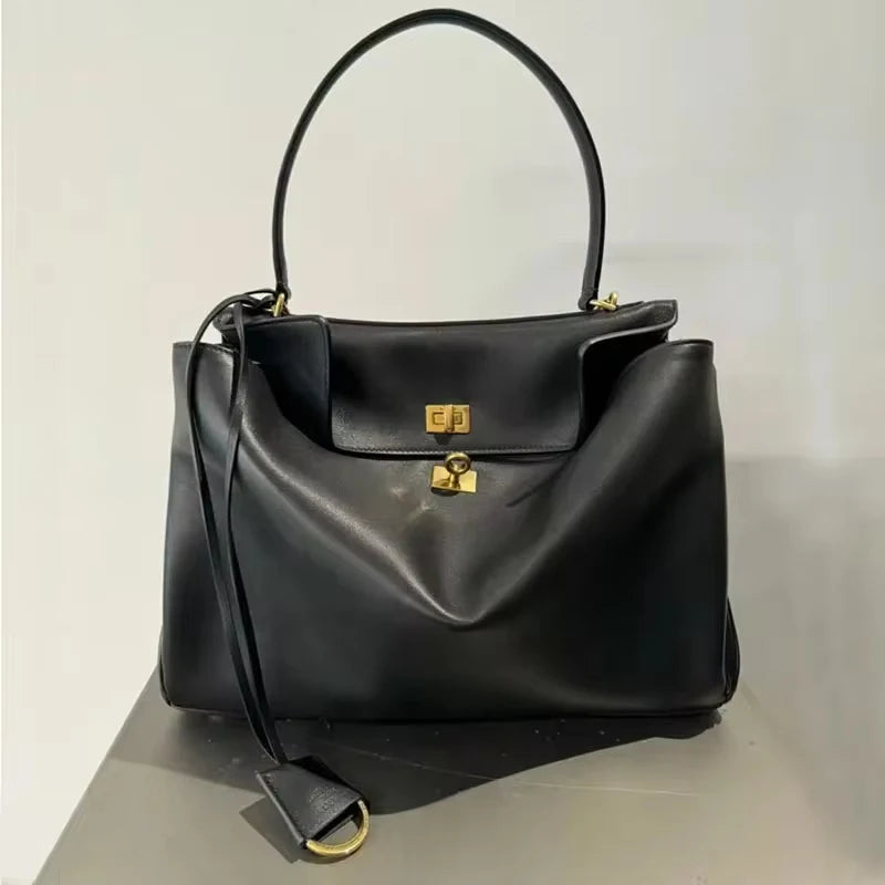 Women's Bag Double lock Premium Leather Rodeo Bag Shoulder Slant Cross