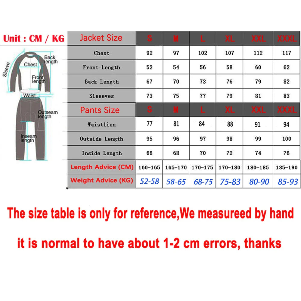 New Winter Cycling Jersey 2025 ORBEA ORCA Bike Maillot Pants Suit Men 20D Ropa Ciclismo Pro Bicycl Jacket Clothing
