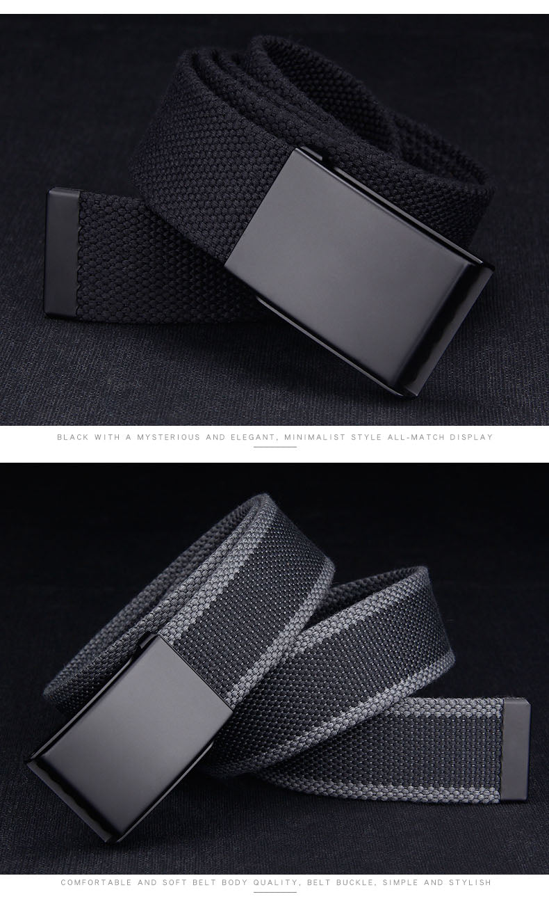 Plus LONG Size 160 150 140 130 120 110 cm Canvas Belts Men Black Automatic buckle Unisex Women Large Big Size Jeans Belts 2023