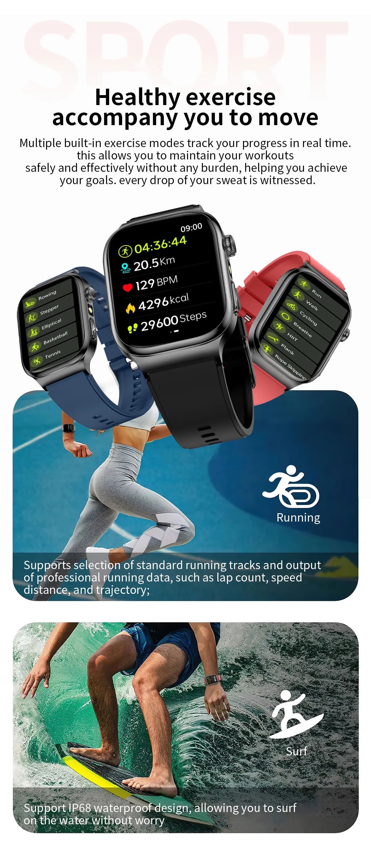 2025 New Five organ examination Health Care Smart Watch Men ECG+PPG Uric Acid Blood Fat Bluetooth Call Sports tracker Smartwatch
