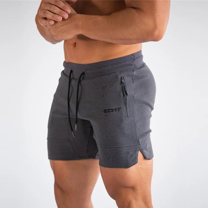 Men's Zip pocket sweatpants Fitness Gyms Shorts Men Summer Running Short Pants
